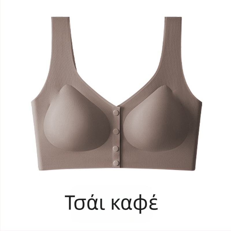 Σουτιέν θηλασμού εγκυμοσύνης - χωρίς μεταλλικές ράβδους, μπροστινό κούμπωμα, σταθεροί διπλοί ιμάντες, λεπτές διαμορφωμένες κάψες, σχέδιο από ένα κομμάτι