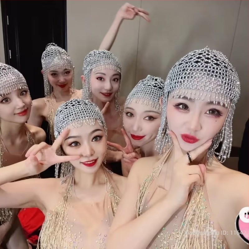 Χειροποίητο αξεσουάρ μαλλιών για νύφη με μακριά κρόσια από χάντρες, στυλ αστέρι, πολυεστερική ίνα, προέλευση Jinhua