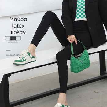 Γυναικεία κολάν από νάιλον και σπαντέξ μέχρι τον αστράγαλο, fleece επένδυση για ζεστασιά, υψηλή ελαστικότητα