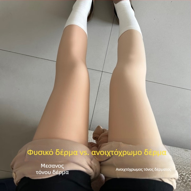 Διπλά στρώματα καλσόν με εφέ γυμνών ποδιών για φθινοπωρινό-χειμερινό, νάιλον; λειτουργίες: αντίσταση σε σχίσιμο; αντί-μπλέξιμο; παχύ
