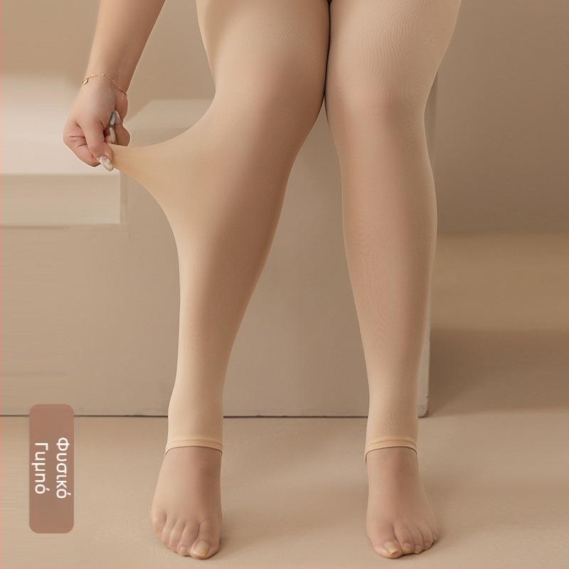 Γυναικείες καλσόν σε nude χρώμα, σε μέγεθος plus, με επένδυση και επιπλέον πάχος, για άνοιξη, φθινόπωρο και χειμώνα