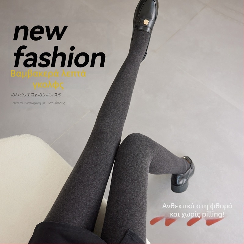 Κάλτσες συμπίεσης με τέσσερις ζώνες για γυναίκες, υψηλή μέση για έλεγχο της κοιλιάς και ανύψωση γλουτών, παχύ βαμβακερό ύφασμα (50-70% βαμβάκι)