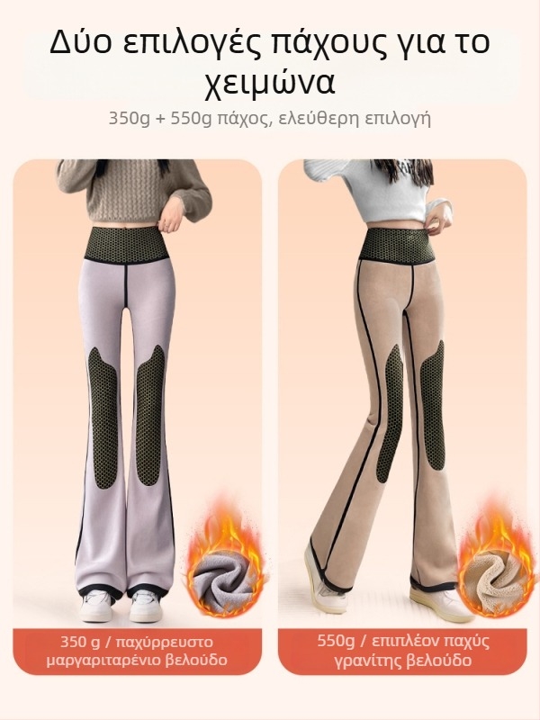 Γυναικείοι Παντελόνες Γιόγκα με Shark-Style, Φλίς Εσωτερικά για Θέρμανση, Επιγονατίδα, Μίξη Νάιλον-Σπάντεξ, Σφιχτή Εφαρμογή (Χειμώνας 2025)