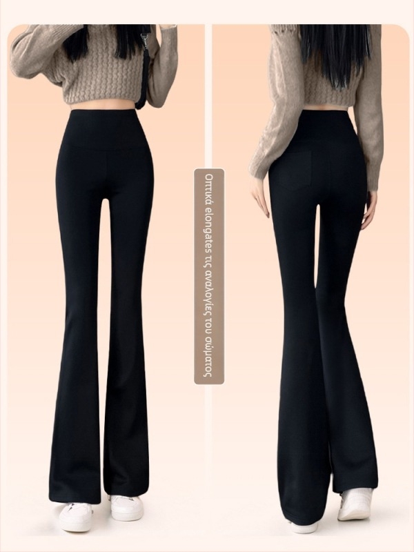 Γυναικείοι Παντελόνες Γιόγκα με Shark-Style, Φλίς Εσωτερικά για Θέρμανση, Επιγονατίδα, Μίξη Νάιλον-Σπάντεξ, Σφιχτή Εφαρμογή (Χειμώνας 2025)