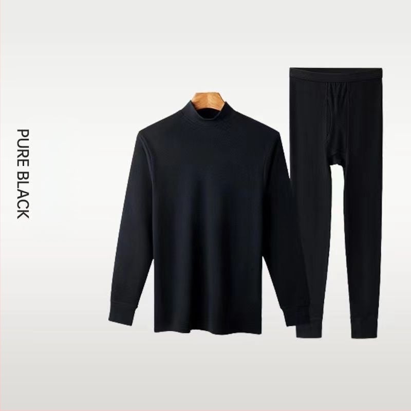 Ανδρικό σετ θερμικών ρούχων από βαμβάκι: ελαστικό βαμβάκι ύφανση; βασικό ύφασμα: βαμβάκι; περιεκτικότητα βαμβάκι 90%; βάρος υφάσματος 181–200 g/m²; ισχυρή μόνωση θερμότητας