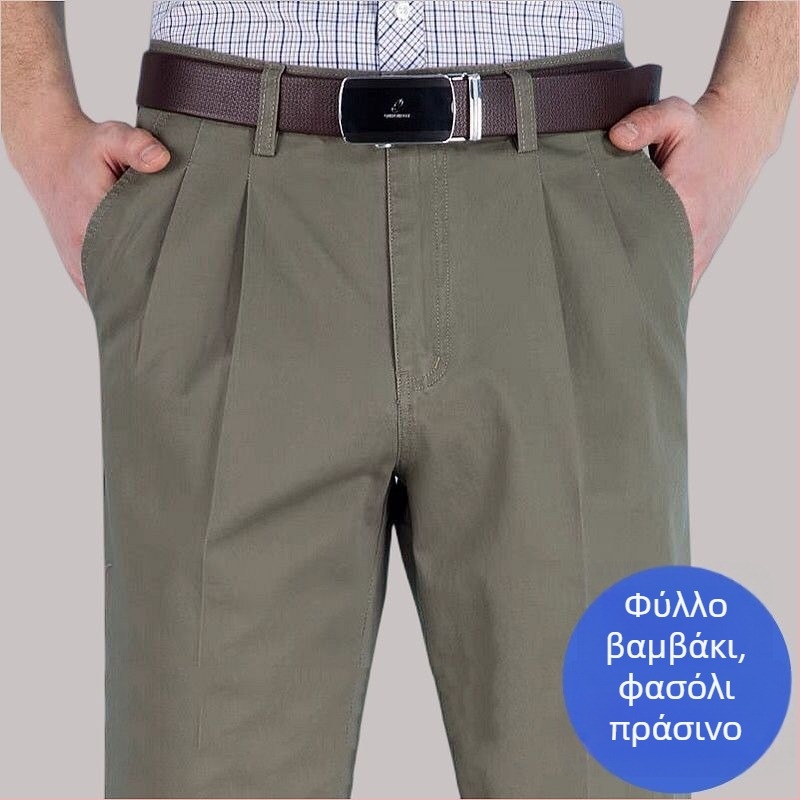 Παντελόνια με ίσια γραμμή από βαμβακο-λινό για χειμερινή επιχειρηματική ενδυμασία