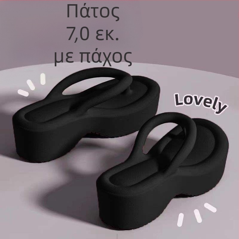 Γυναικείες παντόφλες σε κορεατικό στυλ, EVA επάνω και σόλα, ύψος 0–3 εκ., αντιολισθητικές και απορρόφηση κραδασμών