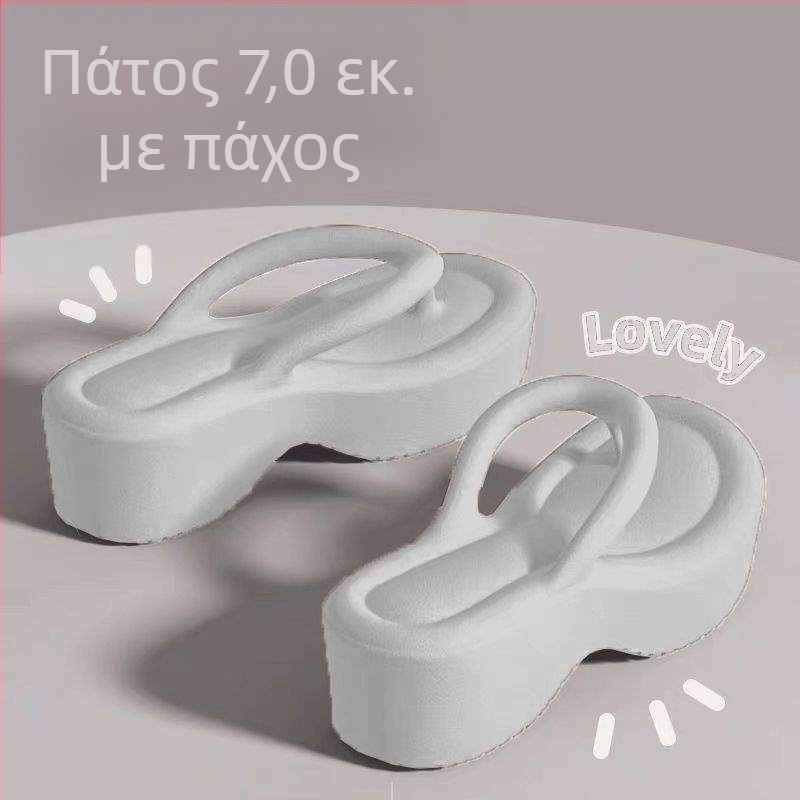 Γυναικείες παντόφλες σε κορεατικό στυλ, EVA επάνω και σόλα, ύψος 0–3 εκ., αντιολισθητικές και απορρόφηση κραδασμών