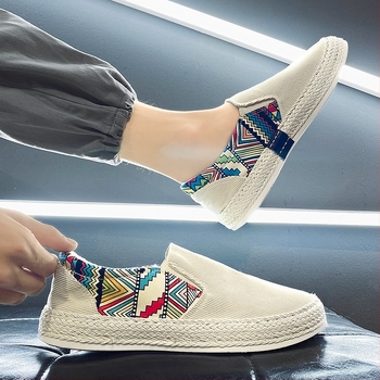 Ανδρικά υφασμάτινα παπούτσια χωρίς κορδόνια, με σόλα πολλαπλών στρώσεων και στρογγυλό δάχτυλο – καθημερινά παπούτσια για φθινοπωρινό-χειμερινό στυλ