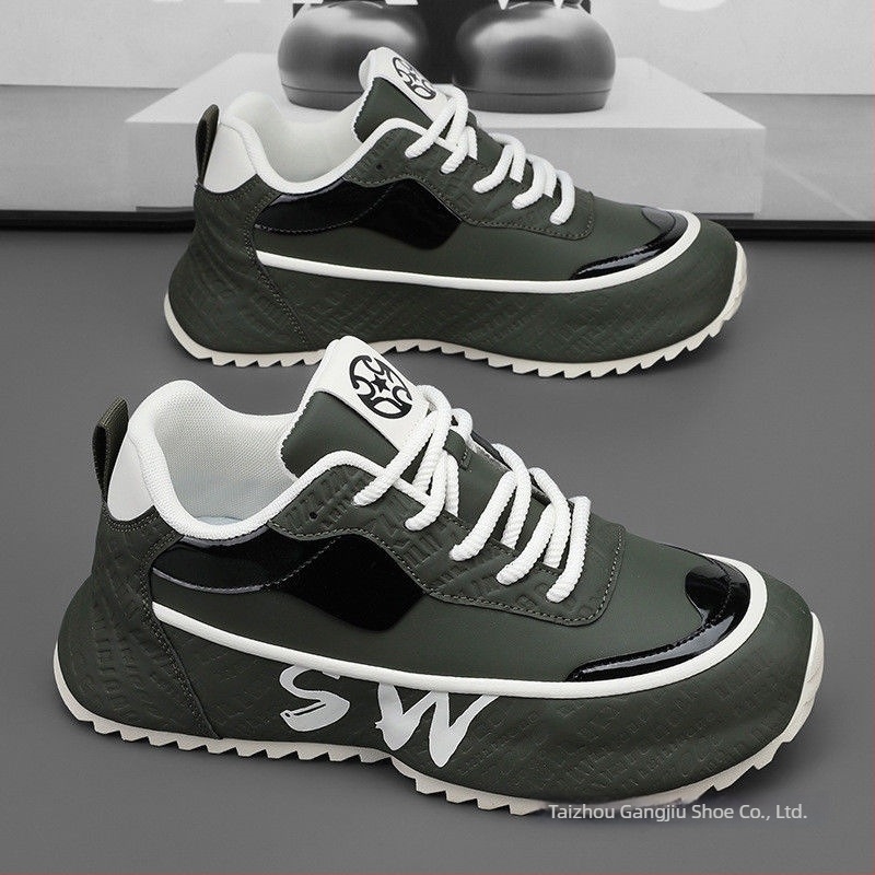 Ανδρικά loafers με μυτερό δάχτυλο, PU επάνω μέρος, ριγέ σχέδιο, κορδόνια, σόλα από αφρό καουτσούκ