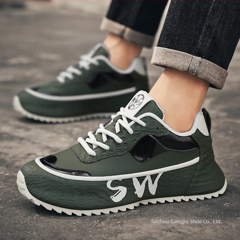 Ανδρικά loafers με μυτερό δάχτυλο, PU επάνω μέρος, ριγέ σχέδιο, κορδόνια, σόλα από αφρό καουτσούκ