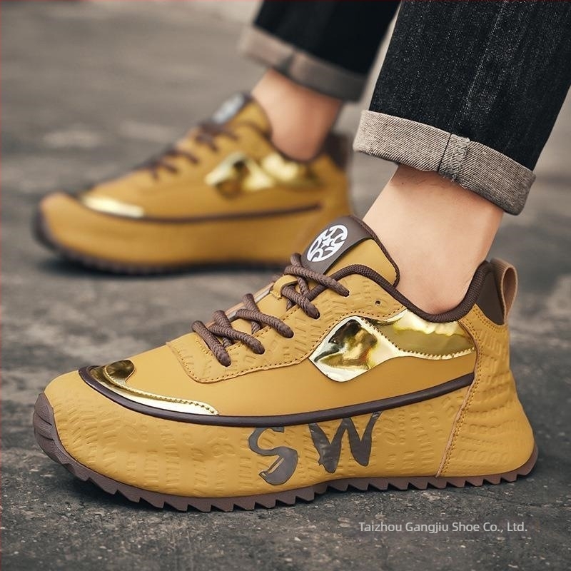 Ανδρικά loafers με μυτερό δάχτυλο, PU επάνω μέρος, ριγέ σχέδιο, κορδόνια, σόλα από αφρό καουτσούκ