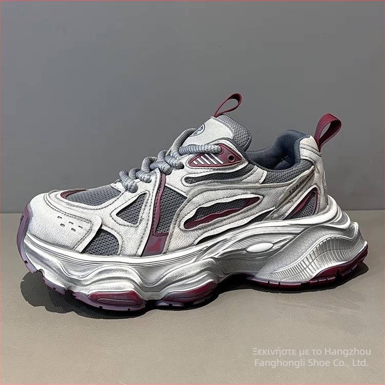 Loafers με πάνω μέρος από δίχτυ, σόλα από καουτσούκ, κλείσιμο με κορδόνια, για άνδρες, νεανικός casual στυλ, κυκλοφορεί καλοκαίρι 2025