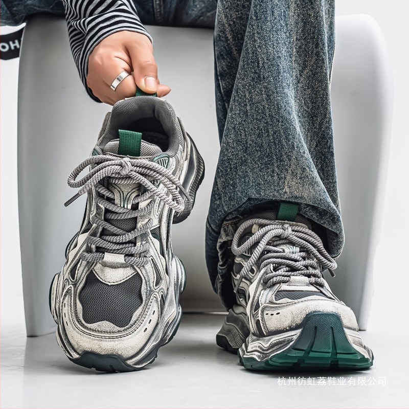 Loafers με πάνω μέρος από δίχτυ, σόλα από καουτσούκ, κλείσιμο με κορδόνια, για άνδρες, νεανικός casual στυλ, κυκλοφορεί καλοκαίρι 2025