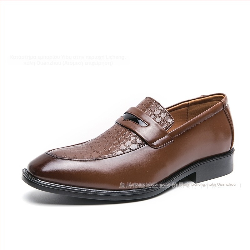 Ανδρικοί slip-on loafers από PU, χωρίς κορδόνια, με δερμάτινο καπάκι δαχτύλου, χαμηλός άνω, καουτσούκ σόλα, καλοκαίρι 2025, επιχειρηματικό casual
