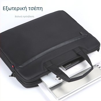 Yao Jie ανδρική επιχειρηματική τσάντα φορητού υπολογιστή, ύφασμα Oxford, φερμουάρ, τριών επιπέδων σχεδιασμός