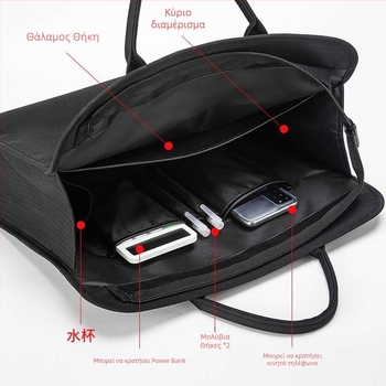 Επιχειρηματική τσάντα εγγράφων Shu Jie, ύφασμα Oxford, κλείσιμο τύπου σφράγισης, μοντέλο 0