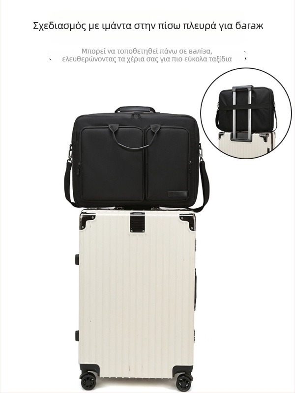 Renzhixing Ανδρική επιχειρηματική τσάντα για φορητό υπολογιστή — Οξφορντ ύφασμα, Αδιάβροχη, Διαπνέουσα, Ανθεκτική στους κραδασμούς, Προσαρμοσμένη εκτύπωση λογότυπου, Τσάντα ώμου