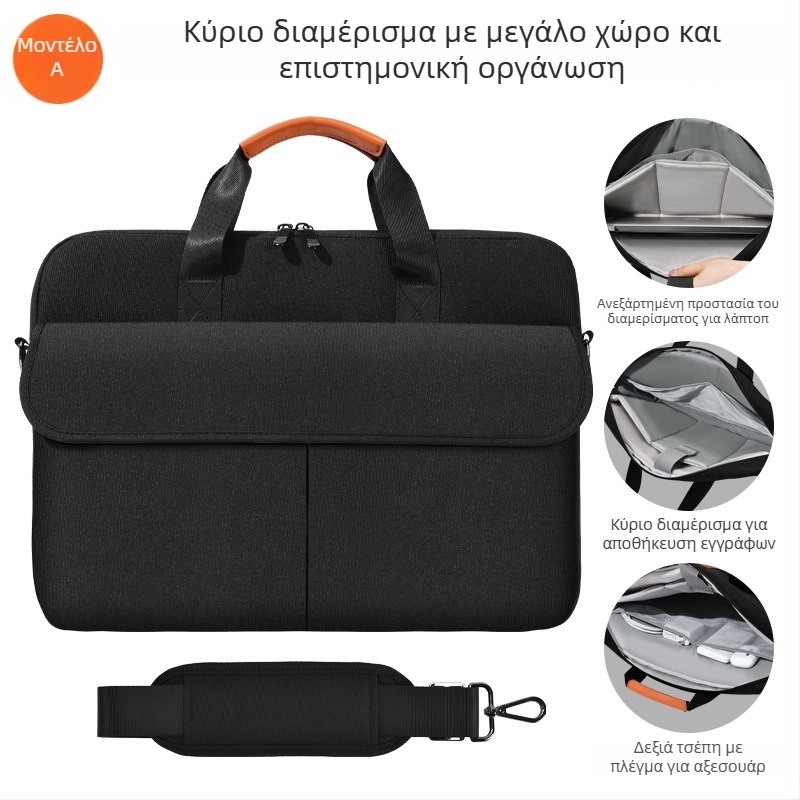 Τσάντα φορητού υπολογιστή με επιχειρηματικό στιλ, αδιάβροχη, ultra-ελαφριά, ανθεκτική στη φθορά, επεκτάσιμη χωρητικότητα, ύφασμα Oxford