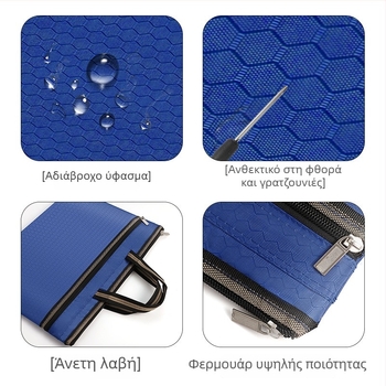 Τσάντα εγγράφων από Oxford ύφασμα με φερμουάρ, στυλ Oxford zipper bag, απλό σχήμα, μάρκα Lixing