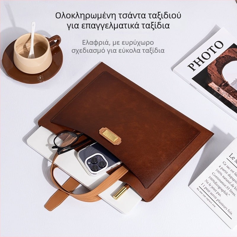 PU Δερμάτινο Α4 Αρχείου - Φορητή Επαγγελματική Τσάντα με Τρισδιάστατο Σχεδιασμό (Μάρκα: Yicheng; Υλικό: PU; Στυλ: Φορητό; Σχήμα: Τρισδιάστατο)