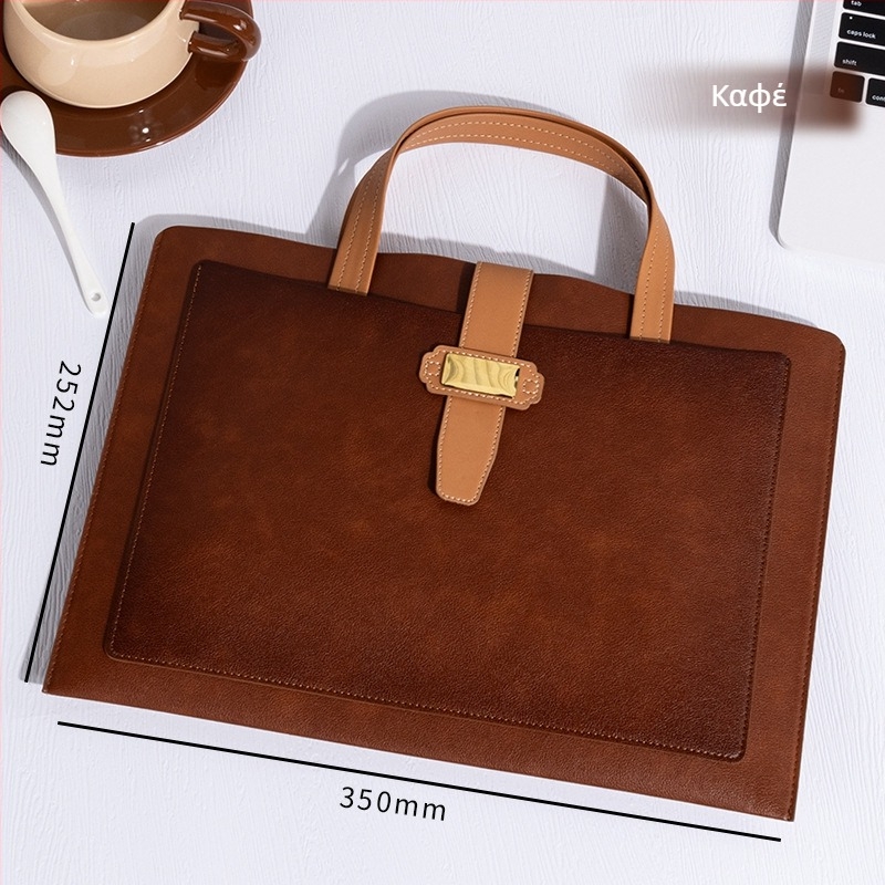 PU Δερμάτινο Α4 Αρχείου - Φορητή Επαγγελματική Τσάντα με Τρισδιάστατο Σχεδιασμό (Μάρκα: Yicheng; Υλικό: PU; Στυλ: Φορητό; Σχήμα: Τρισδιάστατο)