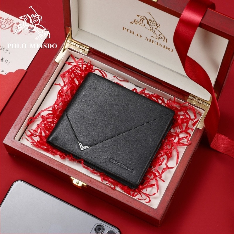 Ανδρικό πορτοφόλι για κάρτες από γνήσιο δέρμα, πρώτο στρώμα βοδινού δέρματος, επιχειρηματικό στυλ, πολυεστερική επένδυση, καλοκαίρι 2025