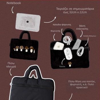 Θήκη για tablet και λάπτοπ με ultra-light σχεδιασμό και προστασία από κραδασμούς — πολυεστέρας, μοτίβο anime καρτούν, συμβατή με tablets και λάπτοπ