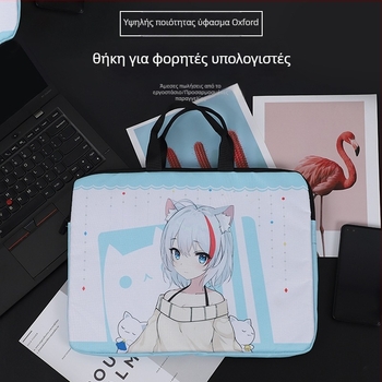 Θήκη για tablet με δερμάτινο σχέδιο με χαρακτήρες, ανθεκτική σε κραδασμούς, κλείσιμο με φερμουάρ, μαλακή λαβή, θήκη για κάρτες, υλικά Oxford ύφασμα και PU δέρμα, για επαγγελματικά ταξίδια