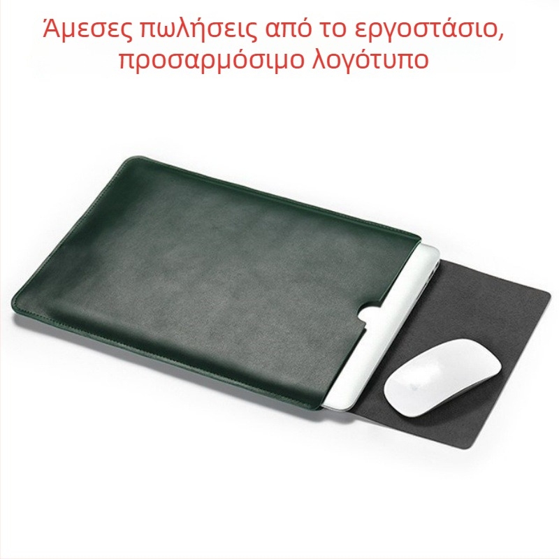 Θήκη φορητού υπολογιστή από γνήσιο δέρμα αγελάδας με κάλυμμα άνοιγμα, εσωτερική θήκη για υπολογιστή, αδιάβροχη, μοντέλο 9407