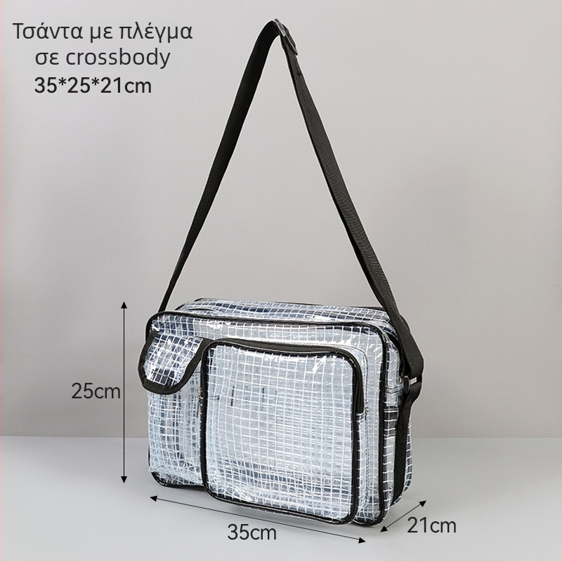 Τσάντα Laptop Bridge A35, Crossbody επιχειρηματικό στυλ, Υλικό: Πλαστικό, Άνοιγμα με φερμουάρ, Εσωτερική θήκη με φερμουάρ, Αδιάβροχη και ανθεκτική