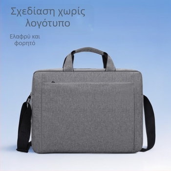 Τσάντα για λάπτοπ Dell Asus – φερμουάρ, πολυεστέρας, αδιάβροχη κατασκευή, εσωτερικά διαμερίσματα για φορητό και ID, επιχειρηματικό στυλ