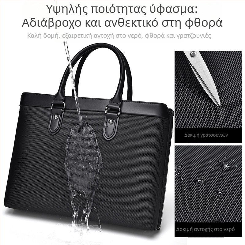 Επαγγελματική τσάντα από Oxford ύφασμα με θήκη για φορητό υπολογιστή, ultra-light σχεδίαση, επενδυμένος εσωτερικός χώρος με Oxford ύφανση, κατάλληλη για επαγγελματικά ταξίδια