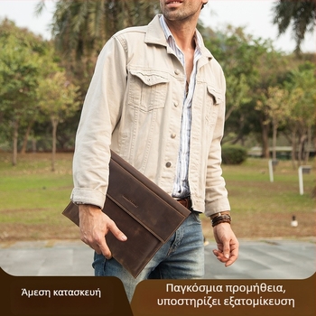 Λίνερ τσάντα για MacBook Pro και MacBook Air — γνήσιο δέρμα, CONTACTS FAMILY