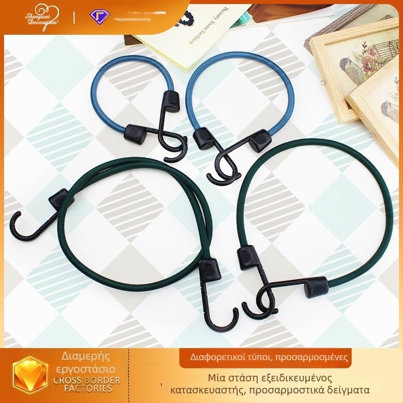 Ελαστικός ιμάντας δέσιμο αποσκευών με γάντζους, λατέξ σχοινί, ικανότητα φόρτωσης 50, Holy Wealth