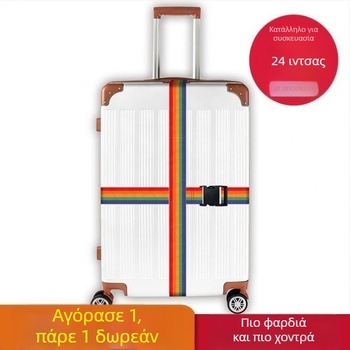 Λαστιχάκια αποσκευών για ταξίδι – Ενισχυμένα ιμάντες με διασταυρούμενο κλείδωμα για αποσκευές (Υλικό: Corduroy; Σχέδιο: See details; Λειτουργία: Other)
