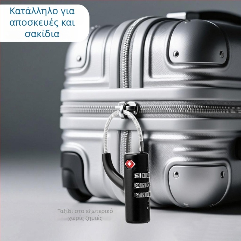 ΤSA κλειδαριά αποσκευών από κράμα ψευδαργύρου, μοντέλο H6312 – αριθμητικός κωδικός, 3 mm πάχος βέργας, κατάλληλο για βαλίτσες, σακίδια και μικρά ντουλάπια