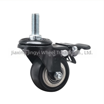 Ρόδα αποσκευών με περιστρεφόμενο άξονα και φρένο, προσαρμοσμένο μέγεθος βίδας, υλικό PP, μάρκα L.w