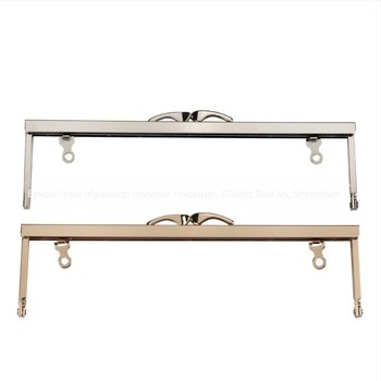 Hardware για πλαίσιο πορτοφολιού DIY τσαντών με προφίλ φιστέιλ και κεφαλής σκύλου; οπές χειροποίητες με βίδες (Σίδηρος; Άνοιξη 2023; Αξεσουάρ τσαντών)