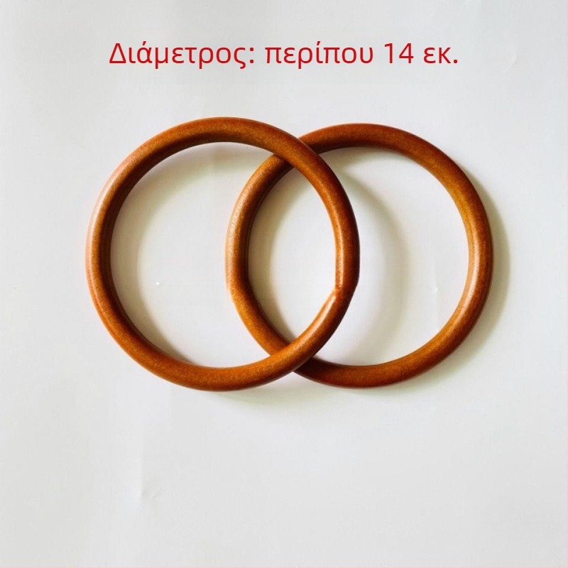 12 εκ. ξύλινο στρογγυλό χερούλι για υφασμένες τσάντες – αξεσουάρ γυναικείων τσαντών
