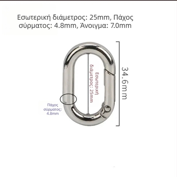 Αγκράφα Δ με ελατήριο, μεταλλικό δαχτυλίδι και ανοιχτό δαχτυλίδι – Κλειδοθήκη, Αξεσουάρ τσάντας, Μάρκα Yin Hui, Υλικό Corduroy, Λειτουργία Άλλο