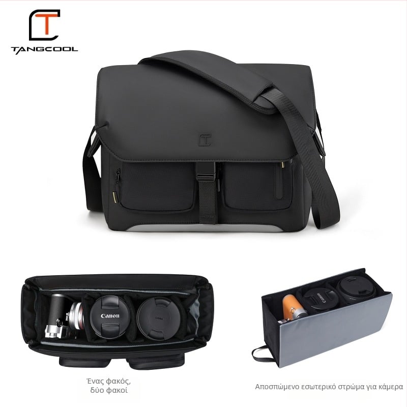 TANGCOOL τσάντα φωτογραφικής μηχανής SLR — Μεγάλη χωρητικότητα, στον ώμο, Oxford ύφασμα