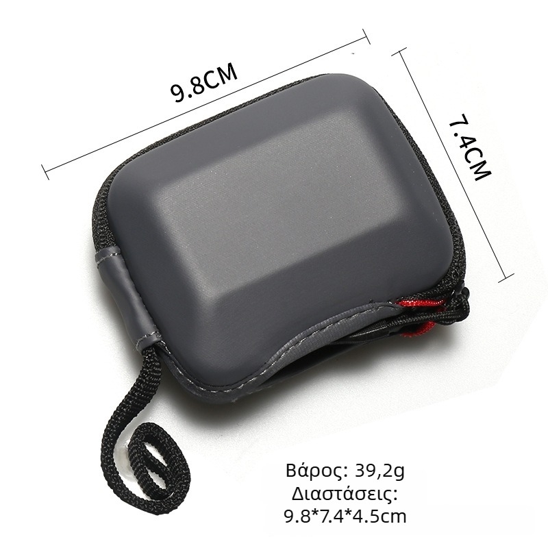 Φορητή θήκη αποθήκευσης για Action4 και GoPro 12/11/10 για αθλητικές κάμερες — EVA + καμβάς, βάρος 39.2 g, χωρίς κλείδωμα, επένδυση από γκρι βελούδο