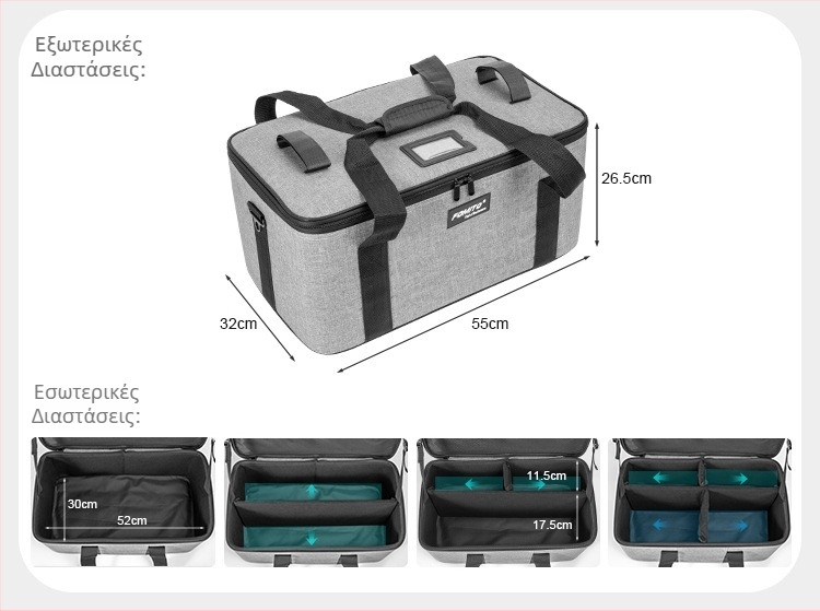 FOMITO DSLR τσάντα για Φωτογράφηση με ιμάντα ώμου и φωτιστικό, Καμβάς + Σκληρή Πλάκα, 2,8 kg