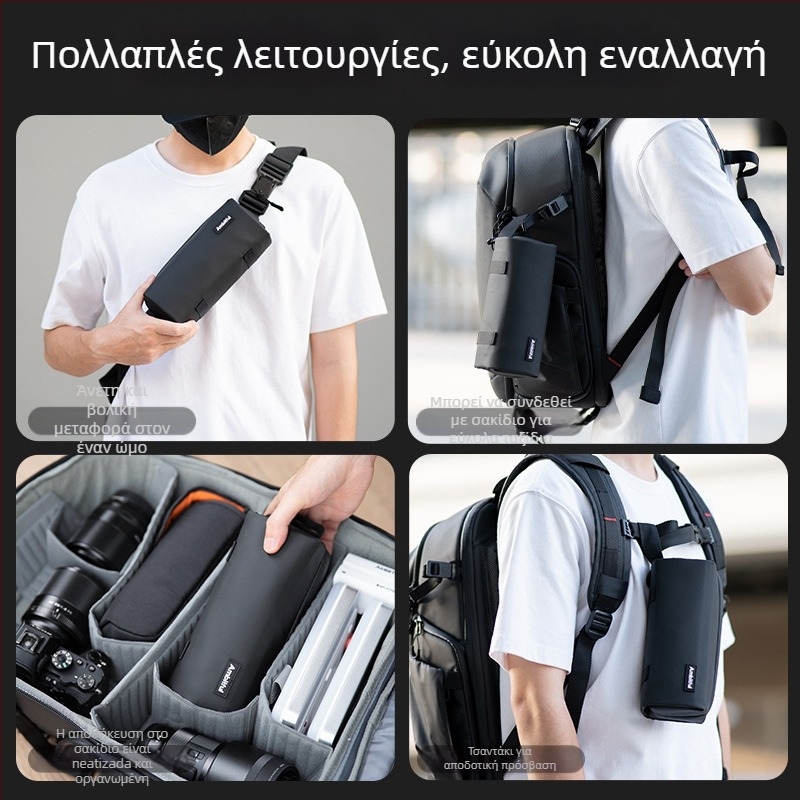 Φωτογραφικη τσαντα Zoom p1 από Ambitful Zhijie, πολυλειτουργική αποθήκευση για εξαρτήματα DJI, ύφασμα 900D πολυεστερικό Oxford, επένδυση PU, βάρος 170 g, καθολική χρήση