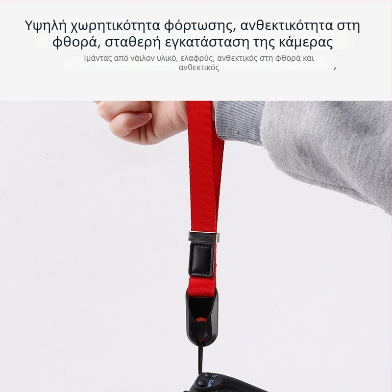Λουρί καρπού κάμερας με μαγνητικό γρήγορο κούμπωμα, αντί-πτώσης, μεταξωτή κορδέλα για κάμερες χωρίς καθρέφτη