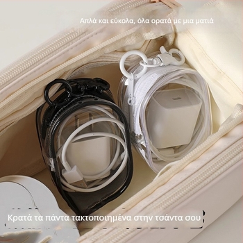 Κυλινδρικός οργανωτής καλωδίων δεδομένων από PVC για ταξίδια - πολυχρηστικός, προστασία καλωδίων, φορητή αποθήκευση