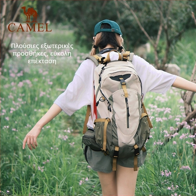 Camel 40L Πεζοπορική Σακίδιο με Κάλυμμα Βροχής για Ποδηλασία και Ταξίδια