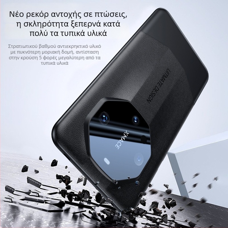 Θήκη Huawei Mate60 Pro — Porsche-εμπνευσμένη όψη δέρματος, προστασία φακού, κάλυμμα 60RS, PC υλικό, επίχρισμα με έγχυση λαδιού, απαγωγή θερμότητας, αντίσταση σε πτώσεις