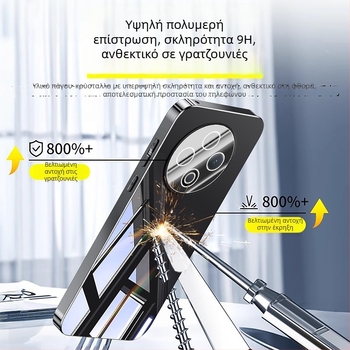 Θήκη για κινητό VIVO με προστασία φακού, ηλεκτροπλατινωμένος καθρέφτης, υλικό PC, αντιολισθητική, ανθεκτική στη σκόνη, αντοχή σε πτώσεις